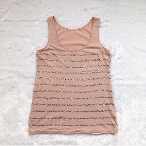 Like New J. Crew Pink Sequin Tank Top